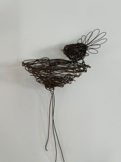 Fantail and nest - rustic