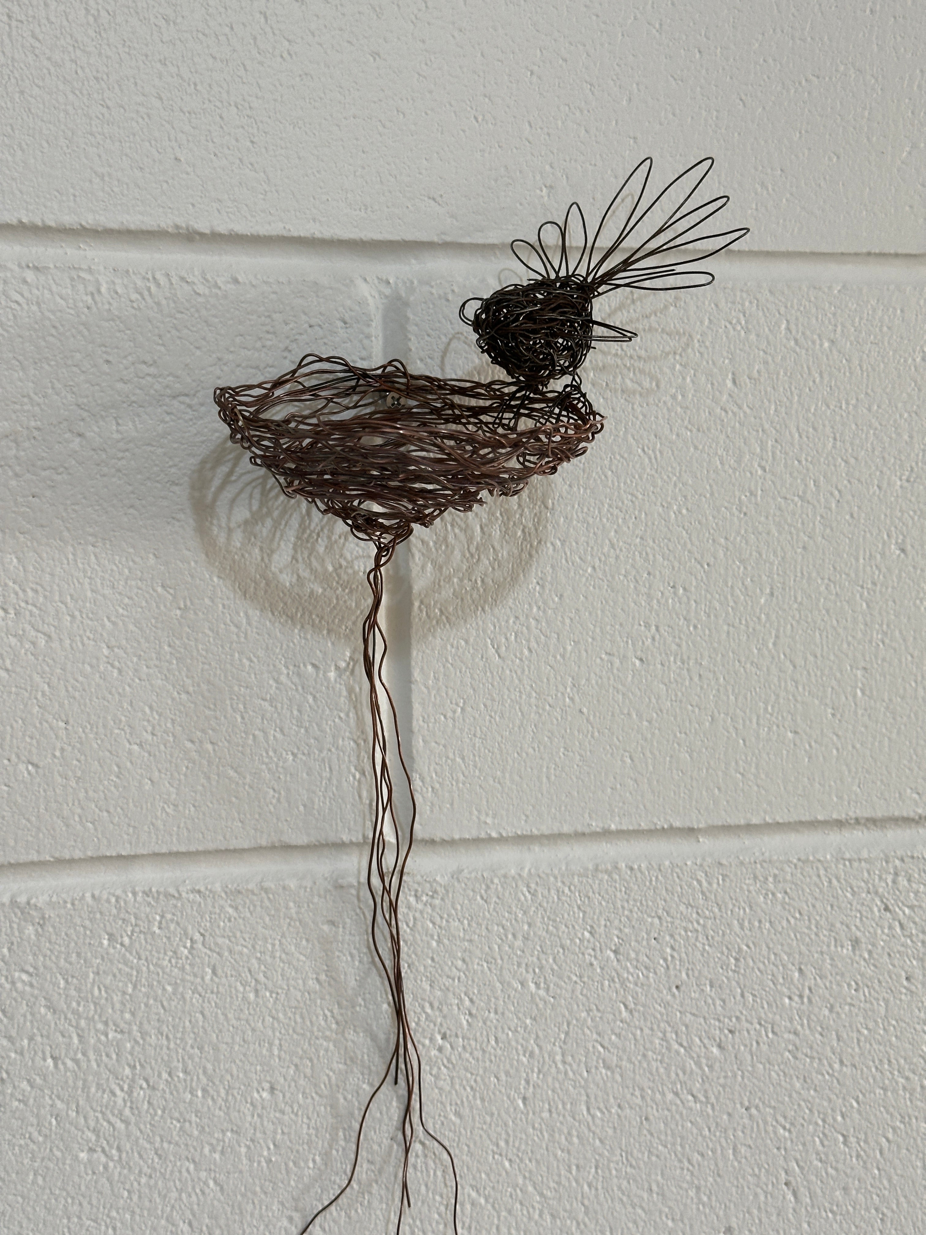 Fantail and nest wall sculpture