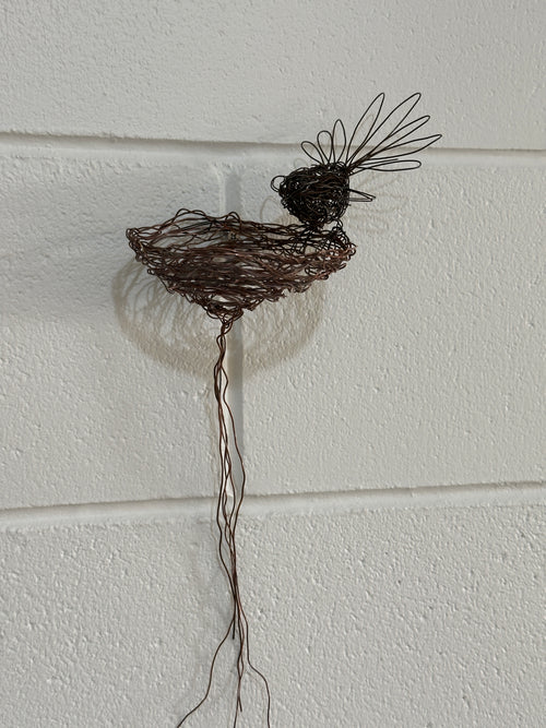 Fantail and nest wall sculpture
