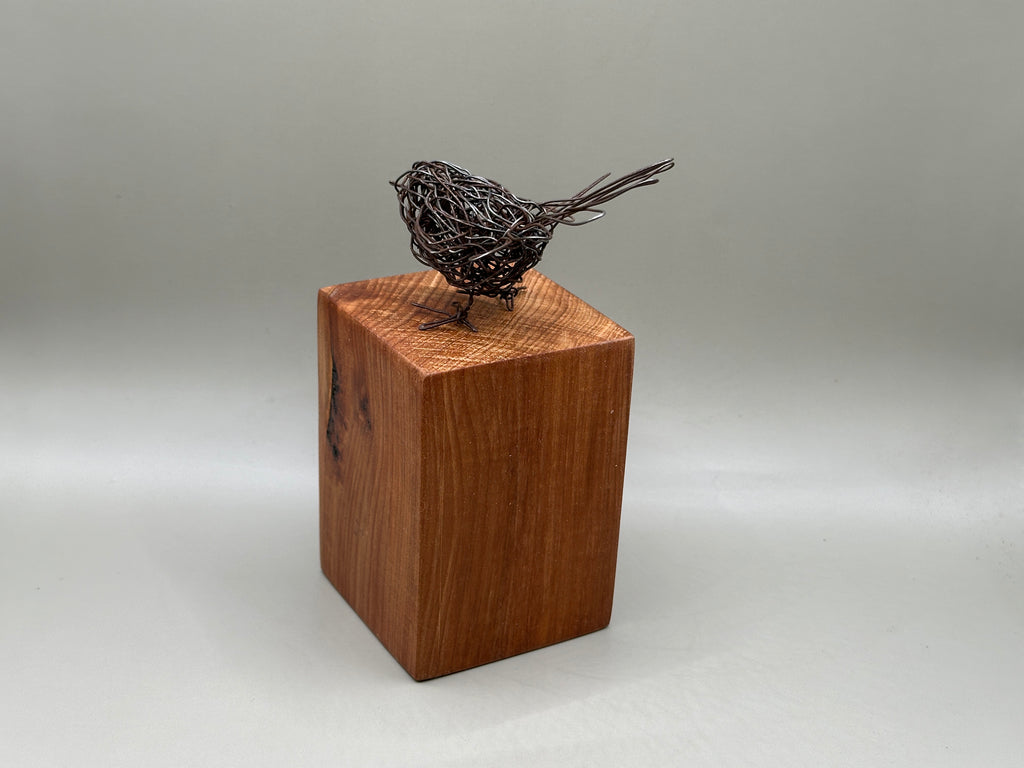 Fantail (piwakawaka) on reclaimed kauri